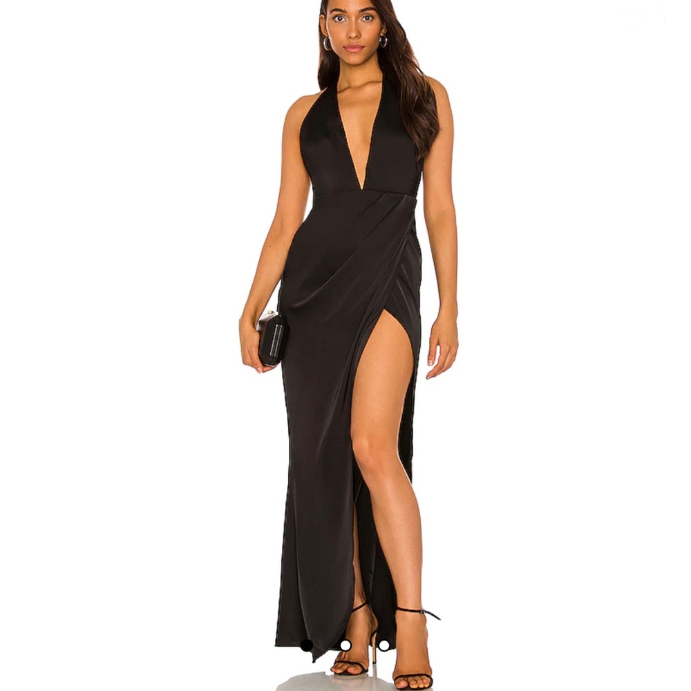 Nookie Stella Plunge Gown in Black Large